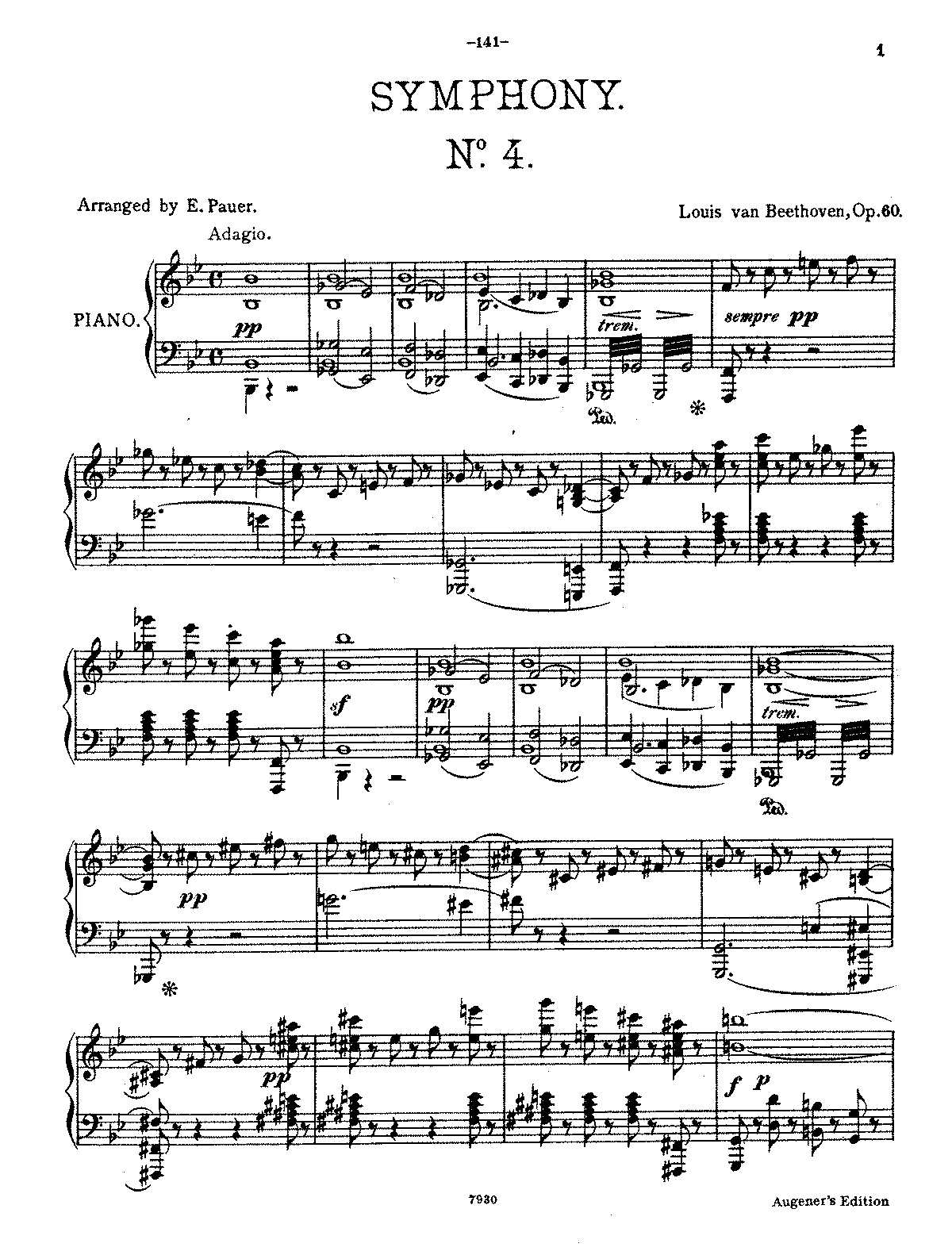 Симфония №4 b-dur, op. 60 бетховен