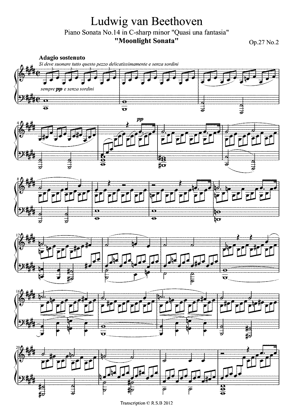 Piano sonata no. 15 in d major: "pastorale"