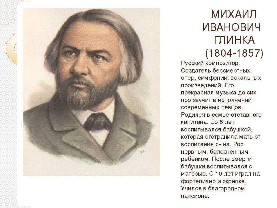 Михаил иванович глинка