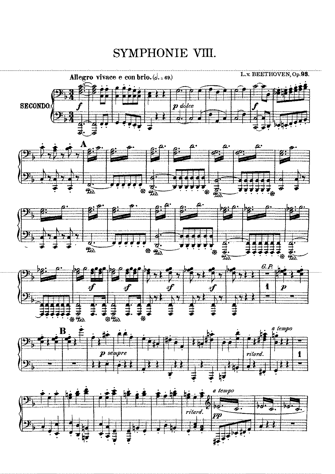 Симфония №8 f-dur, op.93 бетховен