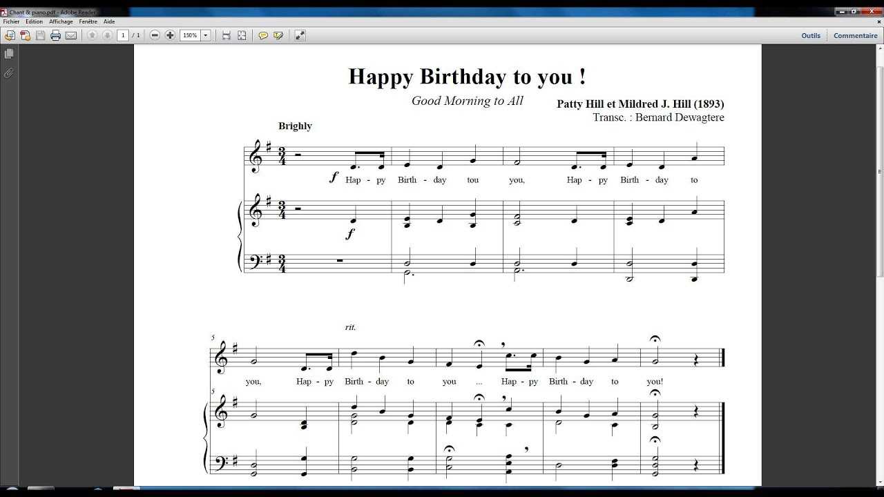 «happy birthday to you» song