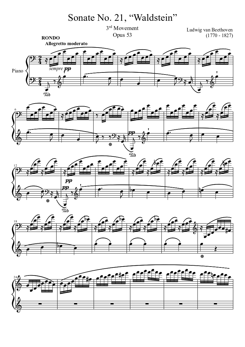 Piano sonata no.3, op.2 no.3 (beethoven, ludwig van) - imslp: free sheet music pdf download