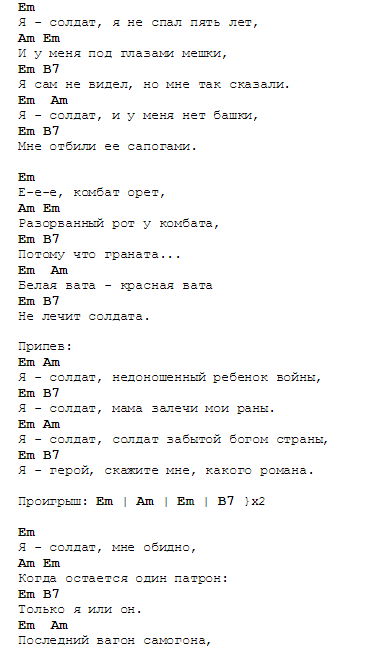 Сплин - выхода нет, аккорды для гитары для начинающих и бой, укулеле, без баррэ, текст