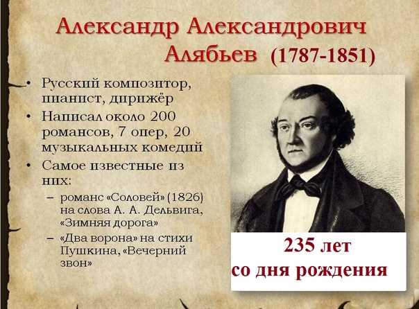 Алябьев, александр александрович, биография — алябьев композитор биография — музыкальный лайк