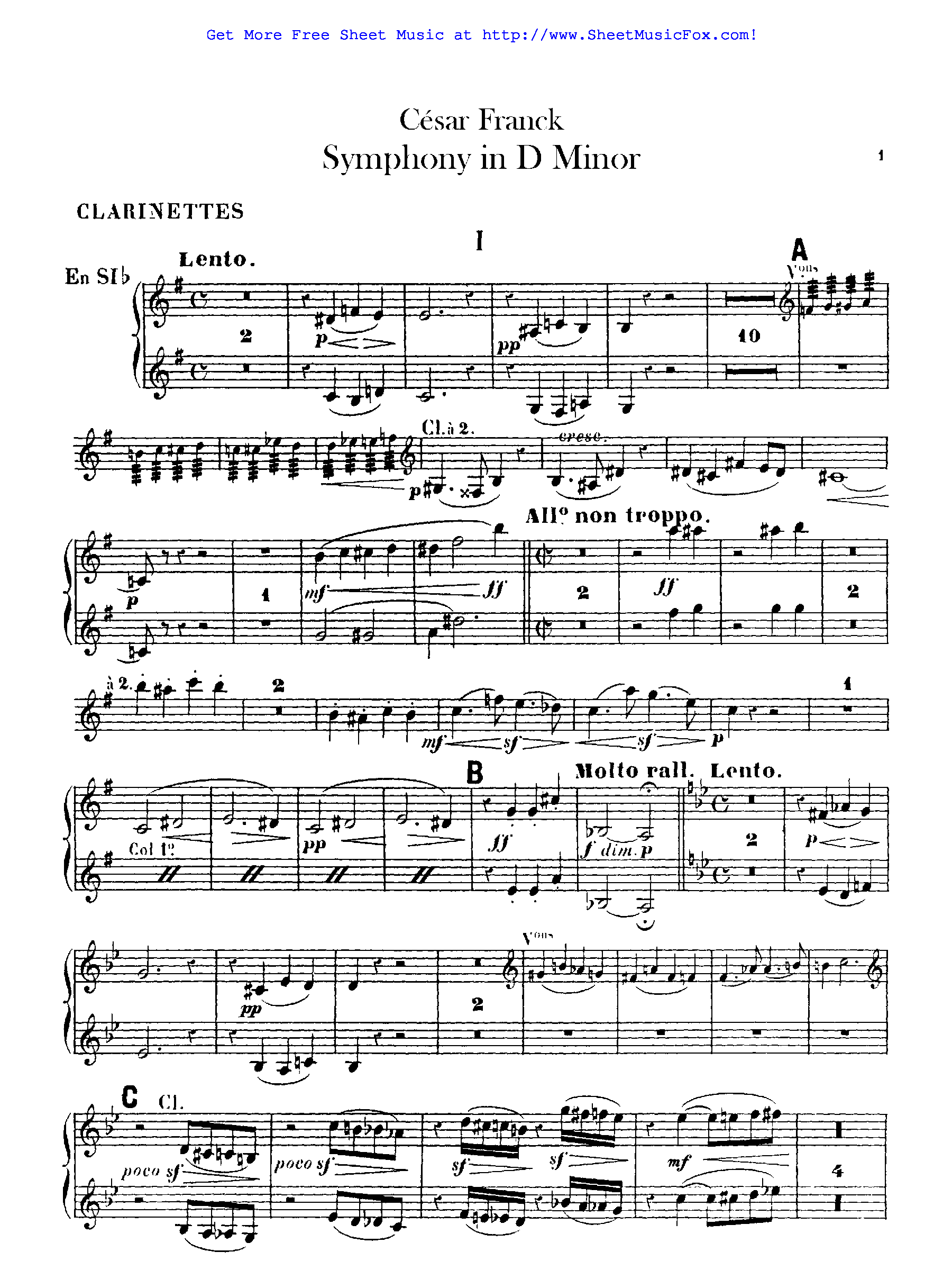 Франк. симфония ре минор (symphony (d-moll), m. 48) | belcanto.ru