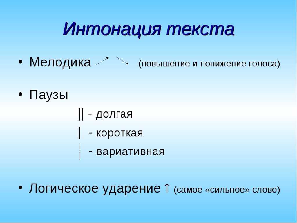 Урок 4. интонация