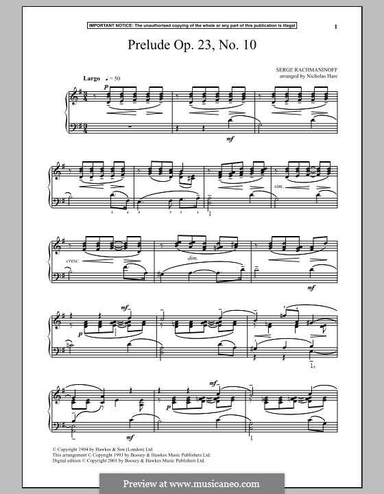 Рахманинов. десять прелюдий (preludes, op. 23) | belcanto.ru