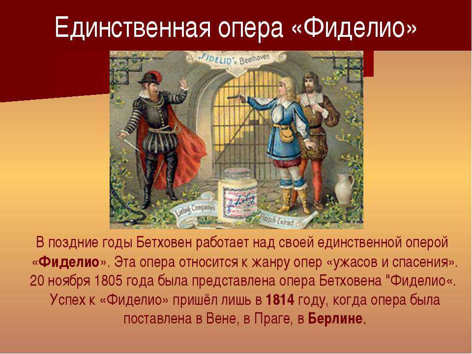 Бетховен: творчество для театра. опера «фиделио»