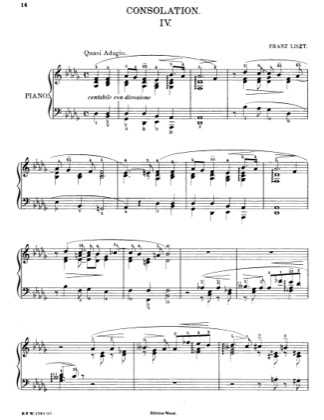 Ференц лист. утешение ре-бемоль мажор