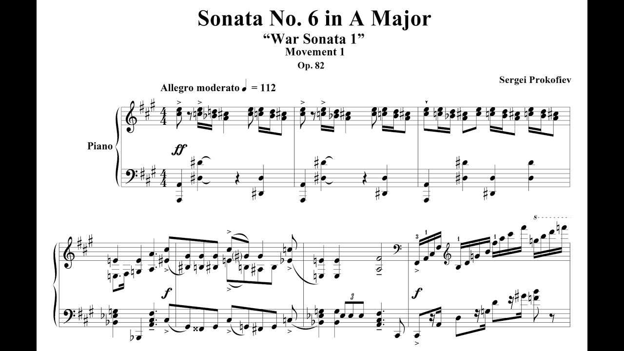 The music salon: prokofiev: piano sonata no. 8 in b flat major, op. 84