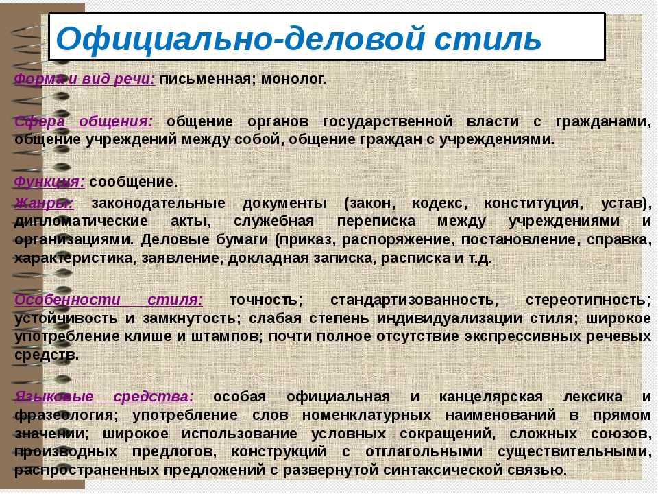 Приведите примеры терминов официально делового стиля по образцу