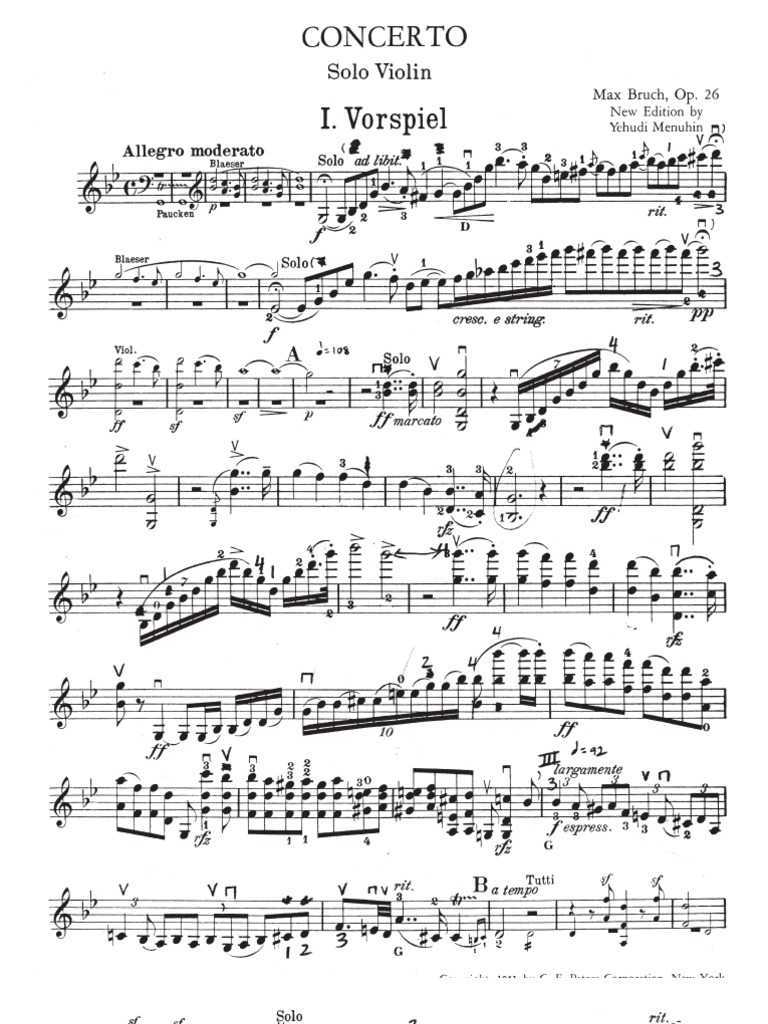 Концерт для скрипки № 1 (брух) - violin concerto no. 1 (bruch)